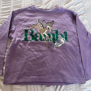 GAP Lavender Bambi Long Sleeve Tee